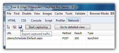 ie network export