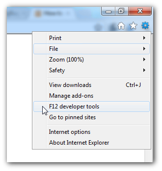 ie developer tools